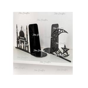 Sujetalibros de Primera Calidad en Forma de Luna, Color Dorado Metálico, para Oficina, Escuelas y Bibliotecas - Product Image 6