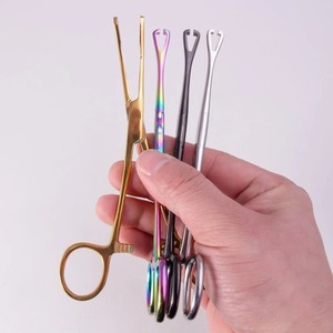 Piercing para el cuerpo, herramienta profesional desechable, fórceps triangulares abiertos, herramienta de joyería quirúrgica certificada CE Mahersi - Product Image 1