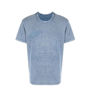 เสื้อยืดแขนยาวผ้าถักกันกรดสำหรับผู้ชายเสื้อลำลองผ้าถักแบบคอเสื้อออกแบบโลโก้ได้ตามต้องการ - Product Image 1
