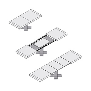 RAM INDUSTRIE T97 Full Extension Ball Bearing Aluminium Slides 80kg Load Capacity Locking System Extendable Kitchen Living Room - Product Image 4
