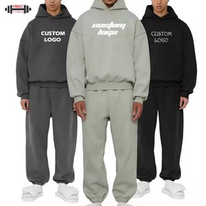 2025 hommes hiver grande taille Sport survêtements avec Logo personnalisé 100% coton coupe-vent séchage rapide Jogging ensemble de vêtements de sport - Product Image 6