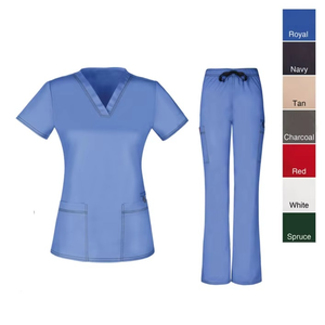 Conception moderne de mode Vente en gros de gommages d'infirmières tissées Ensemble de costumes d'infirmières uniformes médicaux à la mode - Product Image 2