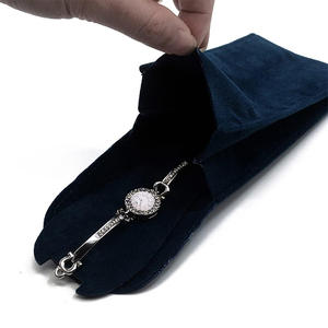 OEM Wholesale Custom Made Genuine Leather Portable Velvet <b>Watch</b> Snap Pouch Travel <b>Case</b> Single <b>Watch</b> Holder - Product Image 5