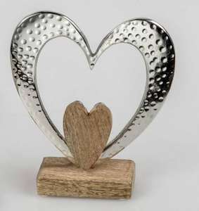 Decoración para el Hogar de Alta Demanda, Corazón de Amor, Mejor Decoración para el Hogar, Corazón de Aluminio y Madera para Decoración del Hogar - Product Image 5