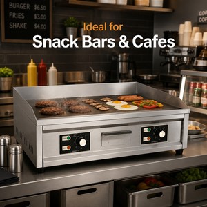 Commercial Electric Flat Top Griddle Dual Control 220V 4.4kW for Cafe Diner Breakfast Bacon <b>Egg</b> Kitchen - Product Image 5