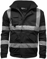 Hi Vis Viz-chaqueta Bomber impermeable de alta visibilidad, cazadora acolchada de seguridad para el trabajo