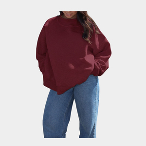 Prix hiver imprimé Double face couleur unie National Pan-Hellenic Council Mock Neck Sweatshirts Service OEM - Product Image 4