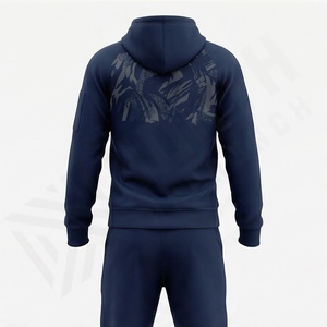 Ensemble de survêtement de sport pour homme OEM, sweat à capuche à manches longues, jogging, ensemble de course, tissu technique respirant, deux pièces - Product Image 2