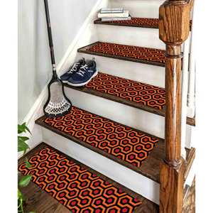 Tapis imprimé rouge - Moderne, adapté aux animaux domestiques, facile à nettoyer, antidérapant, tapis d'entrée - Product Image 2