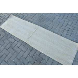 Classique Beige 1.9X7 ft Laine Tapis Turc Patchwork Conception pour Entrée Salon Chambre Latex Support Nouveau Modèle-Side Bedrug - Product Image 4