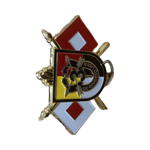 Tùy Chỉnh Cameroon 3D Thanh Kiếm Đôi Ve Áo Trâm Hollow-out Kim Loại Phù Hiệu Cho Militaires De Pentathlon Cieso Mạ Huy Hiệu Thể Thao - Product Image 2