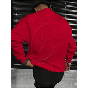 Custom Men's Sweatshirt Oversized Letter Graphic <b>Long</b> <b>Sleeve</b> <b>Thermal</b> Crewneck Casual Pullover <b>Tops</b> - Product Image 3