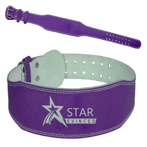 Ceinture de gymnastique personnalisée OEM de haute qualité sangle d'haltérophilie en néoprène matériau en cuir de vache résistant grande taille boucle à logo de qualité - Product Image 2