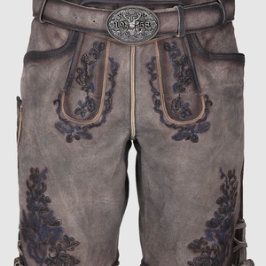 Alta calidad alemán Trachten bávaro Lederhosen Oktoberfest Kurz cabra Suede Lederhose 2025 - Product Image 3