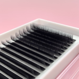 Extensions de cils semi-mates individuelles Mega Volume Handmade Korean PBT Fiber Fans Full Curl Classic Individual Semi Matte - Product Image 3