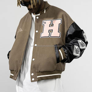 Chaqueta Varsity de Invierno Personalizada de Alta Calidad, Talla Grande, con Bordado, Estilo Hip Hop para Hombre - Product Image 2