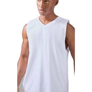 Chaleco Deportivo Personalizado con Cuello en V, Corte Ajustado, para Correr, Entrenamiento en el Gimnasio, Sin Mangas, Cómodo, de Venta Caliente, Camisetas de Gimnasio para Hombre - Product Image 6