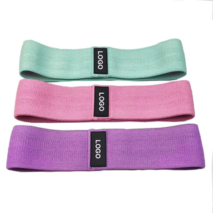 Juego de bandas de ejercicio para entrenamiento de mujer con logotipo personalizado, bandas de resistencia de goma pesada antideslizantes, tamaño largo para ejercicio de piernas, color personalizado - Product Image 1