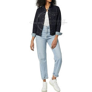 Chaqueta vaquera superventas para mujer con diseño personalizado chaqueta vaquera para mujer para uso en exteriores personalizada - Product Image 3