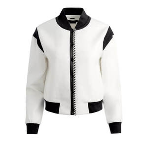 Chaqueta universitaria con diseño de cosecha de buena venta para mujer/chaqueta universitaria corta de mujer a precio razonable de nuevo estilo - Product Image 6