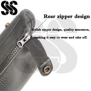 Bon fournisseur, qualité supérieure, demi-galon en cuir PU, protection des jambes pour l'équitation, confortable, durable, respirant, équitation - Product Image 5