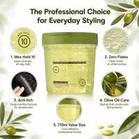Natuurlijke Olijfolie ECO Gel Styling Gel Sterke Hold Vormgevend GEEN Schilfers Professionele Haarstyling Gel Anti Jeuk UV Bescherming OEM ODM