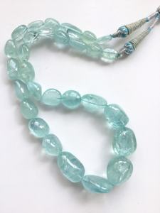 Perles de pierre naturelle Aquamarine brute pour la fabrication de bijoux fins - Product Image 4