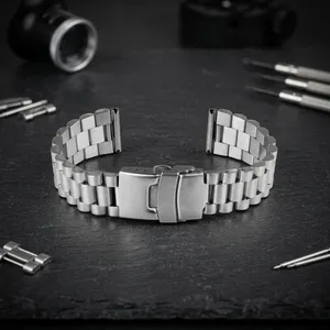 Luxury Unisex GD252 Stainless Steel Smartwatch Band Stainless Steel Buckle Soft Adjustable <b>Watch</b> Strap <b>Watch</b> Bands <b>Watch</b> Part - Product Image 3