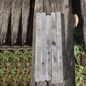 High Quality <b>Crystals</b> Polished <b>Wand</b> Natural Agate Point Mascot for wardrobe luxury furniture handlebar Home Decoration wholesale - Product Image 3