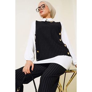 Conjunto Rayas Tres Piezas 2 Piezas Negro - Product Image 1