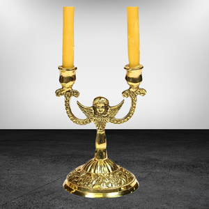Classic Brass Handmade Candlestick Holder with Polished <b>Lacquered</b> Finish for Home Decoration and Christmas by WB INC INDIA - Product Image 3