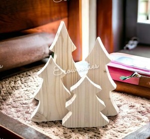 Decoraciones de Interior, Árbol de Navidad de Madera, Adornos para Jarrones de Pared, Arte Abstracto Decorativo, Decoración Navideña para el Hogar, Paquete de Varias Piezas - Product Image 6