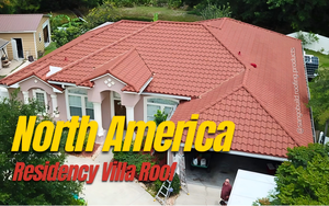 Système de toiture en acier écoénergétique pour entrepôts, villas et lieux sportifs, tuiles de toiture en métal revêtues de pierre ASTM Florida - Product Image 2