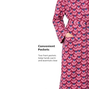 100% Cotton Digital Printed Women's Bathrobe Wrap Style Full Length Women's Sleepwear Robe <b>Set</b> Soft Bathrobes With <b>Tie</b> Belt - Product Image 4