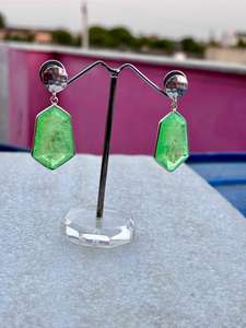 <b>Peridot</b> Crystal 925 Sterling Silver <b>Earring</b> Dangle <b>Earring</b> Classic And New Design Silver <b>Earring</b> Women Jewelry - Product Image 2