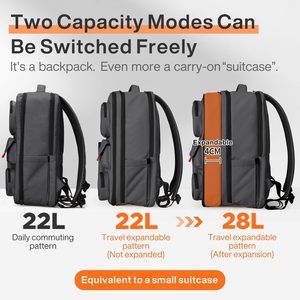 OEM Expandable Travel Backpack for Women & Men 15.6'' Laptop Carry On Weekender <b>Bag</b> Outdoor Hiking with Multifunction Pockets - Product Image 4