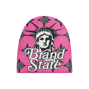 High Quality Winter Plain Beanie <b>Hats</b> Custom embroidered logo slouchy knitted 100%Acrylic Beanie Winter <b>Hats</b> for men women - Product Image 2