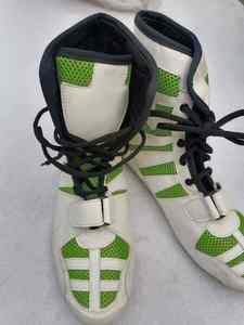 รองเท้าฝึกมวยหุ้มข้อหนังระบายอากาศได้ดีพร้อมอุปกรณ์ป้องกันและปิดหัวเข็มขัด - Product Image 5