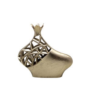 Vajilla de diseño elegante, florero decorativo de hierro, acabado dorado para el hogar y la decoración de la boda, jarrón de Metal hecho a mano - Product Image 5