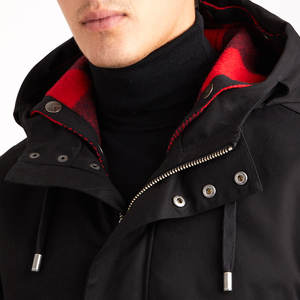 2025 bas prix de haute qualité personnalisé couleur enduit à capuche avant Parka veste pour hommes Top vente hiver vêtements de rue - Product Image 5