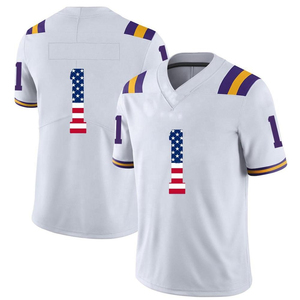 Camiseta de fútbol americano Bandera de EE. UU. Moda de talla grande Camisetas de fútbol americano con impresión de transferencia de calor Moda callejera Unisex - Product Image 5