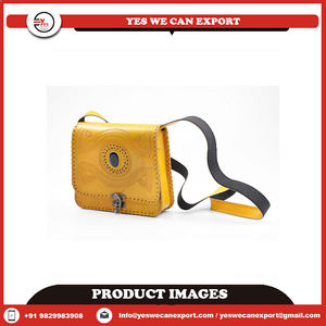 Vintage Bohemian Single Handle Genuine <b>Leather</b> Women's <b>Messenger</b> <b>Bag</b> Stone Embossed Design Fashionable Logo Chain Button Thread - Product Image 2