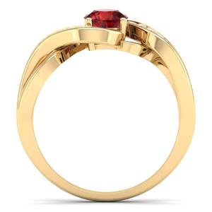 REYES Nouveau Design Bagues d'éternité Moissanite en argent sterling 925 pour femmes Étincelant Or 14K Grenat Pierres Précieuses Mariage Bijoux fins - Product Image 4