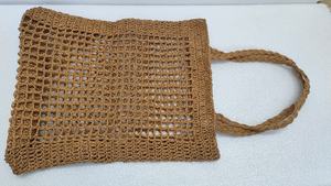 Sac en fibre de raphia naturelle tissé à la main, sac fourre-tout écologique à tissage ouvert pour la plage, les courses, la mode, sac durable fait à la main - Product Image 5