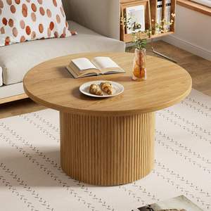 Mesa de Centro de Madera para Apartamentos Elegantes con Acabado Liso, Madera Resistente y Diseño Equilibrado - Product Image 1