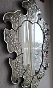 กระจกเวเนเชียน สไตล์มูราโน่  กระจกติดผนังลายดอกไม้สไตล์วินเทจ - Product Image 3