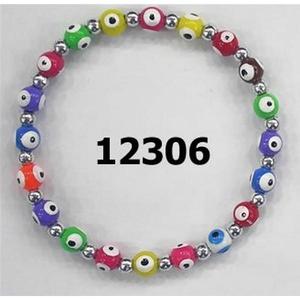 Fashion <b>Beaded</b> for Bracelet with <b>Plastic</b> Evil Eyes Design - Product Image 1