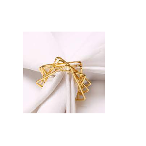 Ronds de serviette en laiton pour mariage et dîner, vaisselle porte-serviette et look design et artisanat naturel - Product Image 2
