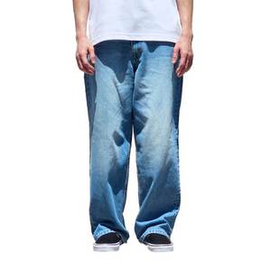 Jeans pour hommes jeans en denim à lisière sanforisée indigo coupe régulière pantalon en denim de style décontracté populaire pour l'hiver lavage moyen - Product Image 4