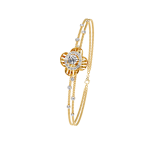 Fabulous 18K <b>Gold</b> Lab Grown Diamond Bracelet & <b>Bangle</b> Luxurious Jewelry Accessory - Product Image 2